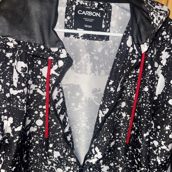 Carbon Monochrome Splatter Jacket with Red Accents - Picture 4 of 4